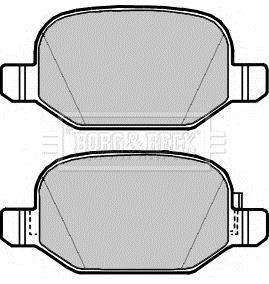 Гальмівні колодки дискові - (k0077366457, K0077366456, 77367516) BORG & BECK BBP2412