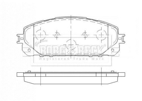 Комплект тормозных колодок - BORG & BECK BBP2485