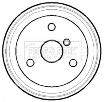 Тормозной барабан - BORG & BECK BBR7118