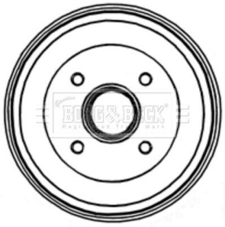 Тормозный барабан - BORG & BECK BBR7205