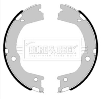 Комплект гальмівних колодок, стоянкове гальмо - BORG & BECK BBS6466