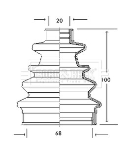 - Пильовик привідного вала к-т - (96457360, 1073801, P96457360) BORG & BECK BCB2040