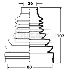 Пыльник, приводной вал - (1K0407283D, 3C0498201A, 3C0498201ASK) BORG & BECK BCB2811