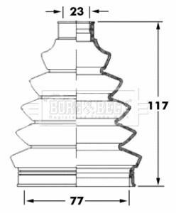 Пыльник, приводной вал - (3293A5, 93176745, 1603249) BORG & BECK BCB6068