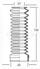 Пыльник, рулевое управление - BORG & BECK BSG3007