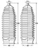 - Пильовик кермової рейки к-т - (577401H000, MDX5032125A) BORG & BECK BSG3406 (фото 1)