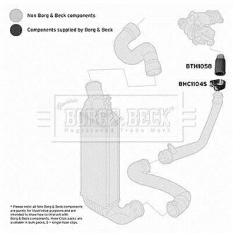 Шлангопровод - (0382T7, 0382X7, 0382CR) BORG & BECK BTH1058