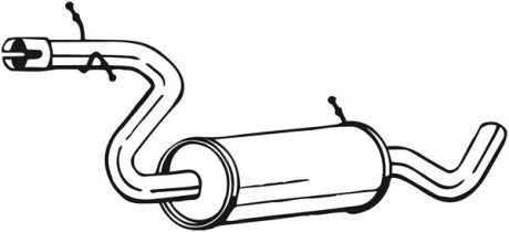 Фото 2 - Глушитель средний BOSAL 105-877 (105877)