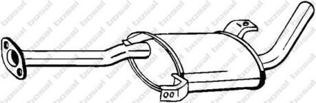Глушник вихлопної системи середній NISSAN TERRANO II 2.7D 02.93-09.07 - BOSAL 145-185