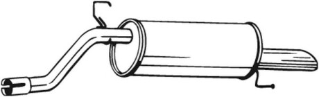 Глушник, алюм. сталь, задн. частина OPEL CORSA III 1.2i -16V (01/10-) HTB (185-313) - BOSAL 185313