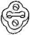 Елемент кріплення випускної системи SUBARU IMPREZA, LEGACY I, LEGACY II, LEONE III 1.6-2.2 11.84-12.00 - ((44031AA030, 44031GA090, 44031AA040, 644015231, 644015220)) BOSAL 255-507 (фото 1)
