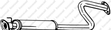 Глушник вихлопної системи середній MG ZR ROVER 25 I, STREETWISE 1.1/1.4/1.6 10.99-05.05 - BOSAL 278-111