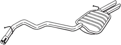 Глушник вихлопної системи задній SKODA SUPERB II 2.0D 07.08-05.15 - BOSAL 280-411