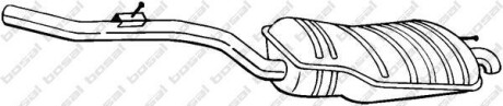 Глушник вихлопної системи задній BMW 3 (E46) 2.0D 09.01-07.06 - BOSAL 282-901