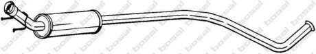 Глушник вихлопної системи середній CITROEN C4, C4 I PEUGEOT 3008 I, 308 I 1.6 09.07-08.16 - BOSAL 287-287