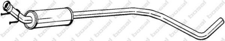 Глушник вихлопної системи середній DS DS 4 CITROEN C4, C4 I, C4 II, DS4 PEUGEOT 3008 I, 308, 308 I 1.2/1.6/1.6LPG 09.07- - BOSAL 288-169