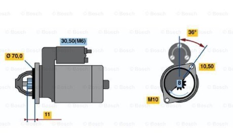 Стартер - BOSCH 0001107093