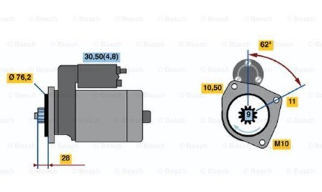 Фото 6 - Автомобильный стартер BOSCH 0001125519