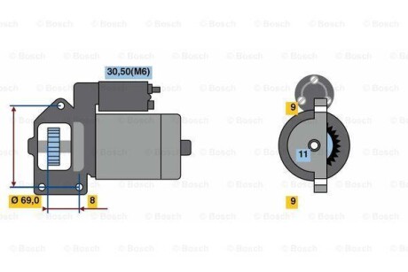Стартер - BOSCH 0001139015