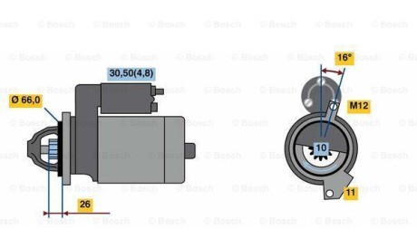 Стартер - (03L911021E) BOSCH 0001139019 (фото 1)