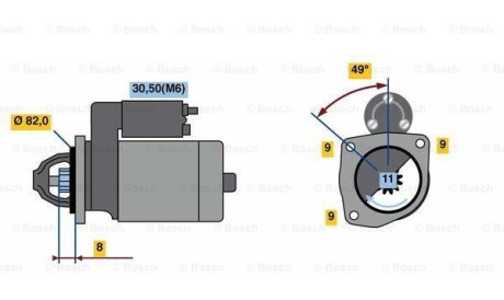 Фото 6 - Автомобильный стартер BOSCH 0001148003