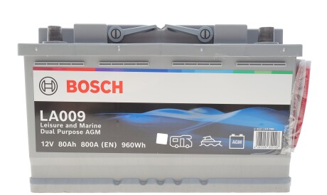 Акумулятор 12В/80/800/22,76кг - BOSCH 0092LA0090