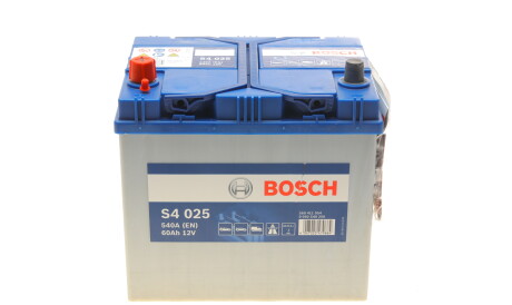 Акумулятор 12В/60Аг/540А/14,11кг - (1E0818520, 2880042062, 288005550183) BOSCH 0 092 S40 250