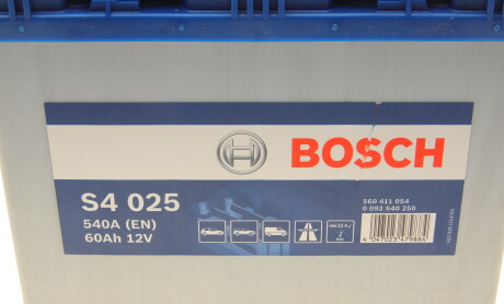 Фото 9 - Автомобильный аккумулятор BOSCH 0 092 S40 250 (0092S40250)