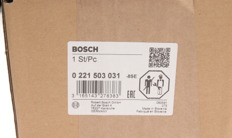 Фото 2 - Катушка зажигания BOSCH 0 221 503 031 (0221503031)