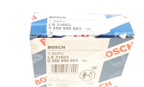 Фото 7 - Лямбда-зонд BOSCH 0 258 986 603 (0258986603)