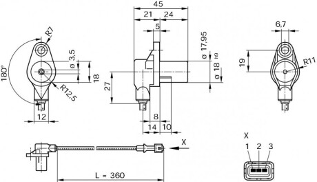 Фото 6 - Датчик коленвала BOSCH 0 261 210 104