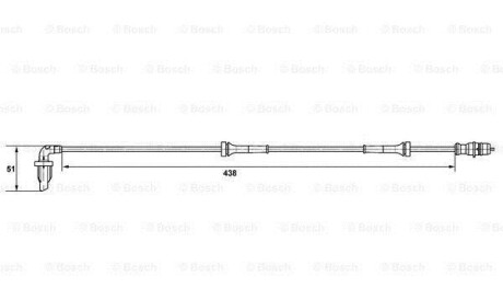 Датчик, частота вращения колеса - (6040004543, 8200254688) BOSCH 0265007582 (фото 1)