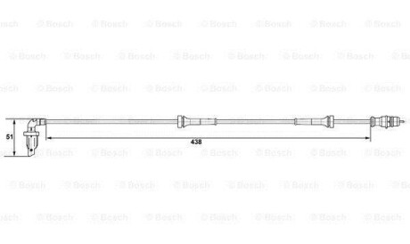 Датчик, частота вращения колеса - (6040004542, 8200254687, 8200254681) BOSCH 0265007583