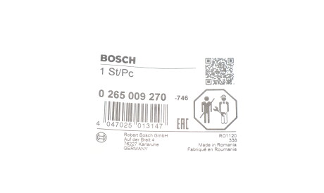Фото 3 - Датчик АБС (ABS) BOSCH 0 265 009 270 (0265009270)