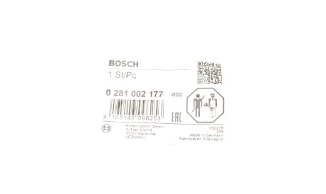 Фото 2 - Датчик тиску наддуву BOSCH 0 281 002 177 (0281002177)
