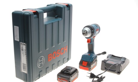 Гайковерт акумуляторний 1/2" 400 Нм 18V 5Ah (2 АКБ і заряд. пристрій) - BOSCH 0 601 9K0 020