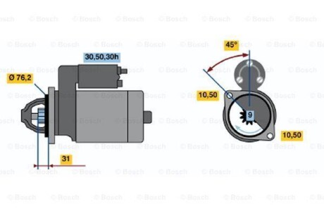 Стартер - BOSCH 0986014890