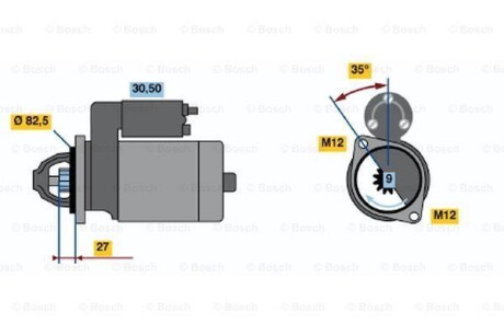 Стартер - BOSCH 0986018250