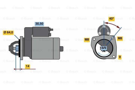 Стартер - BOSCH 0986019301