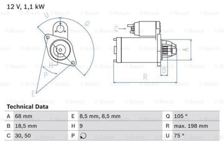 Стартер - BOSCH 0 986 019 870