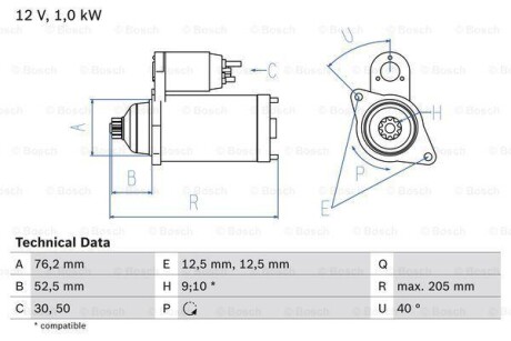 Стартер - BOSCH 0 986 020 290