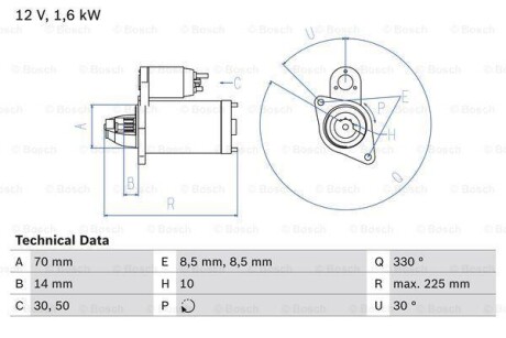 Стартер - BOSCH 0 986 021 260