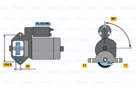 Стартер - BOSCH 0986022561
