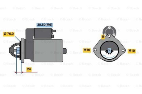 Стартер - BOSCH 0986022710