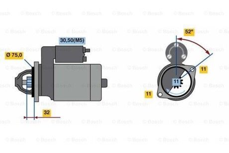 Стартер - BOSCH 0 986 023 250