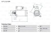 Стартер - ((059911021G, 059911021K, 059911021F, 059911021FX, 059911021GX)) BOSCH 0986025160 (фото 1)