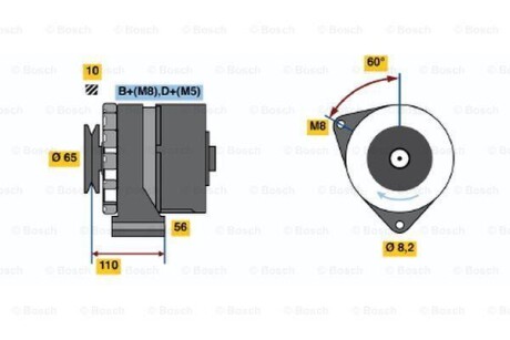 Генератор - (026903015, 026903015A, 026903015D) BOSCH 0 986 034 220