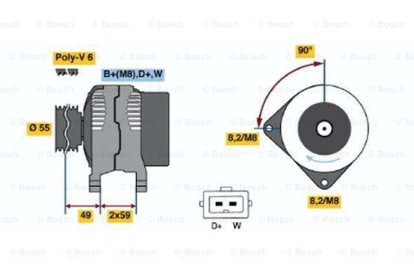 Генератор - BOSCH 0 986 038 390