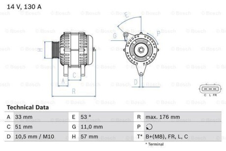 Генератор - BOSCH 0986082820