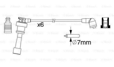 Фото 6 - Провід високовольтний BOSCH 0986357218